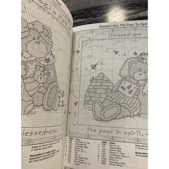 Lot of 3 Counted Cross Stitch Pattern Leaflets Kids Teddy Bears Jungle Vintage - Picture 8 of 8